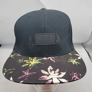 Vans All Over It Floral Black Adjustable Snapback Hat Cap Casual Outdoors Walk
